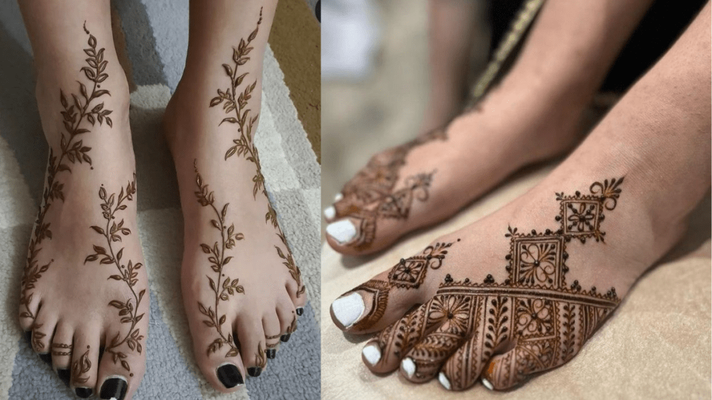 Simple Foot Mehndi Design