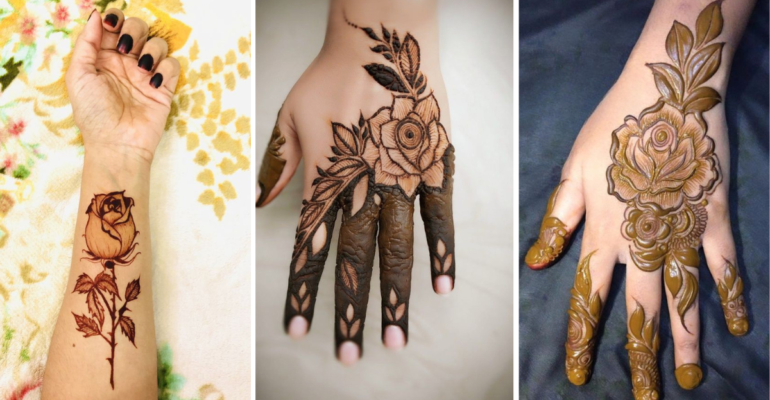 Arabic Rose Mehndi Design