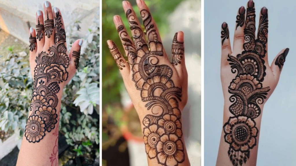 Short Mehndi Design Back Hand