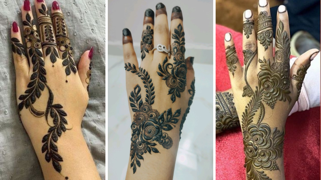 Back Hand Mehndi Design Simple
