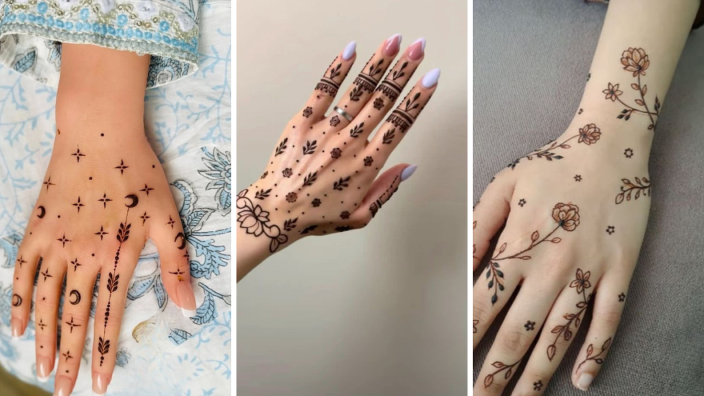 Back Hand Mehndi Design Simple
