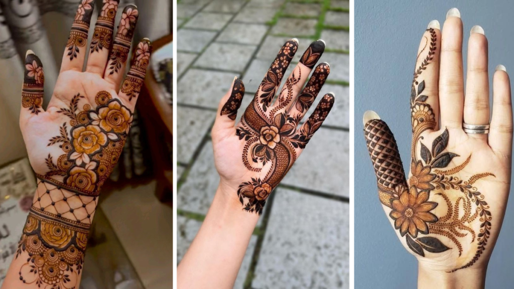 Short Mehndi Design Back Hand