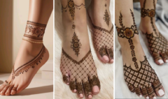 Stylish Leg Mehndi Design