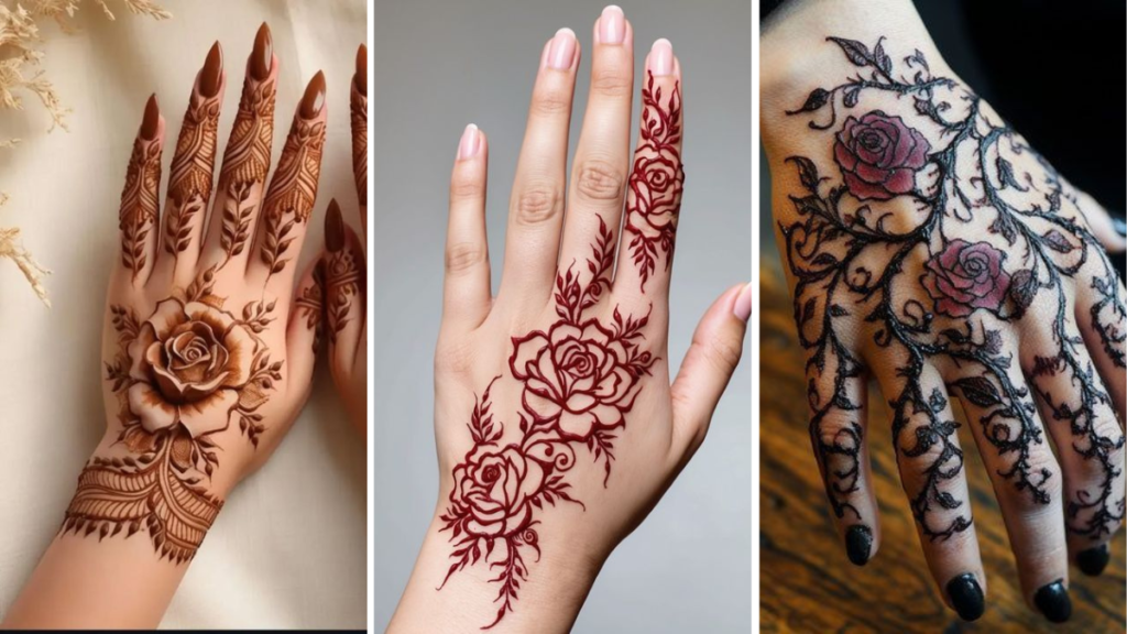 Arabic Rose Mehndi Design