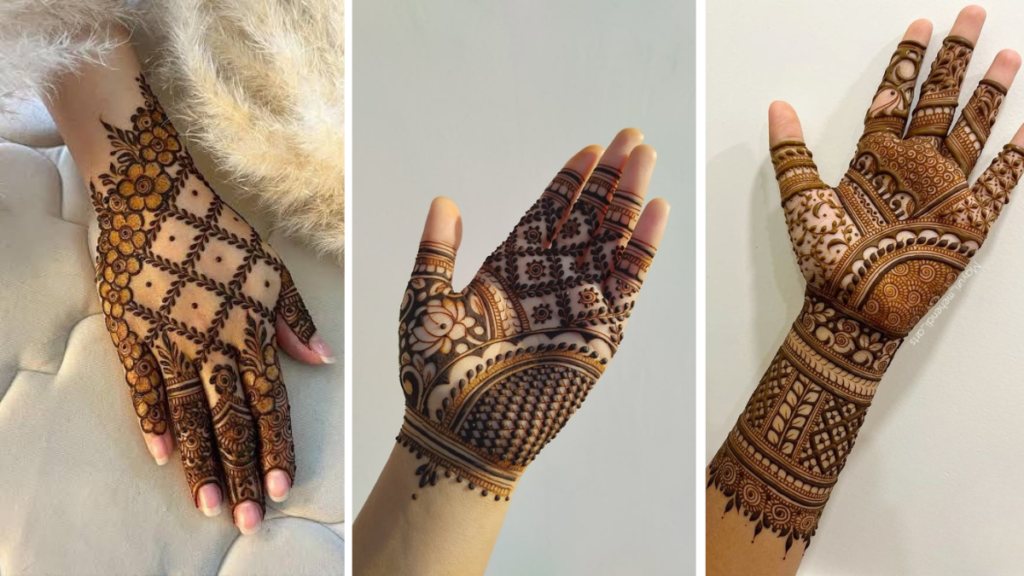 Short Mehndi Design Back Hand