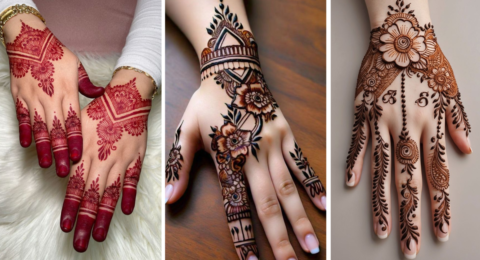 Short Mehndi Design Back Hand