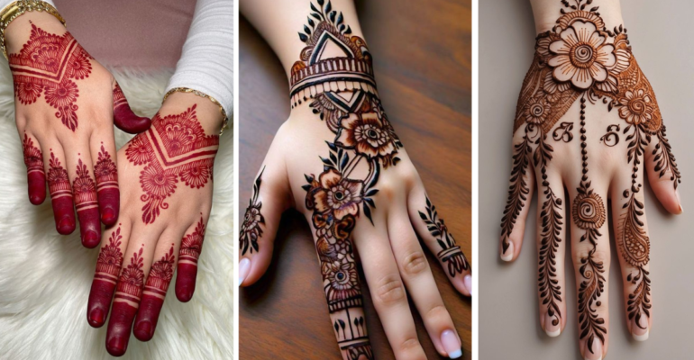 Short Mehndi Design Back Hand