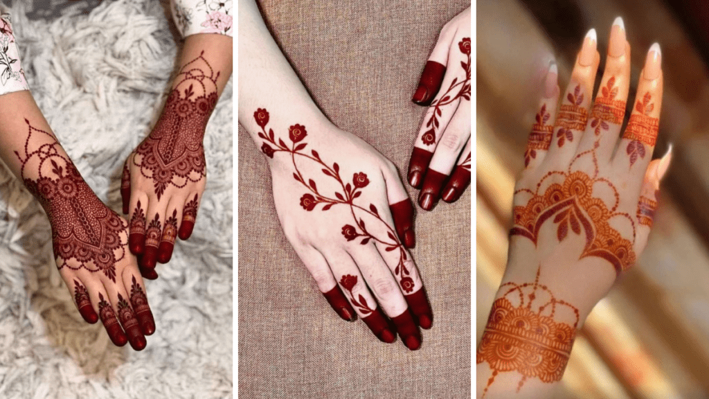Back Hand Mehndi Design Simple