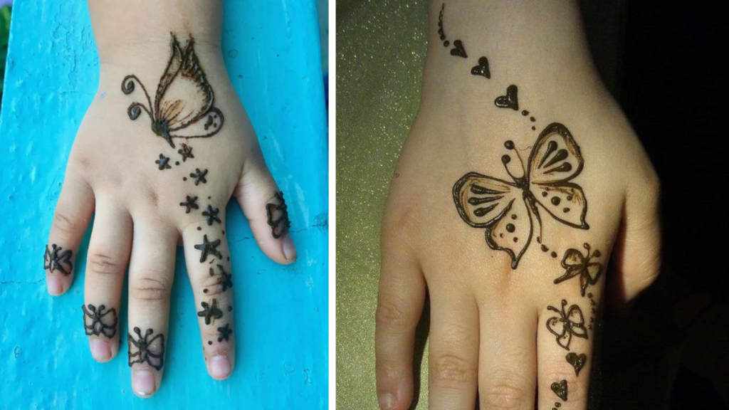 Cute easy mehndi designs for kids