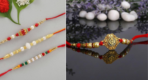 Beads rakhi designs