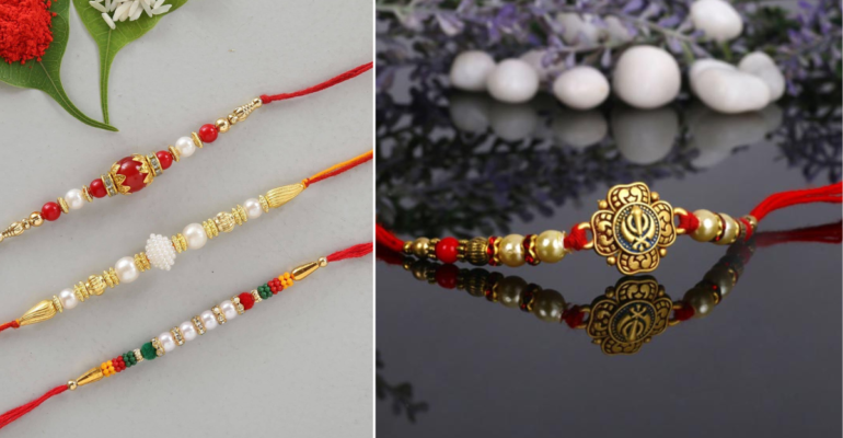 Beads rakhi designs