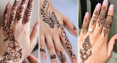 Henna tattoo mehndi design simple