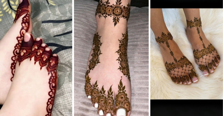 Stylish Foot Mehndi Design