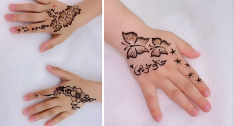 Cute easy mehndi designs for kids