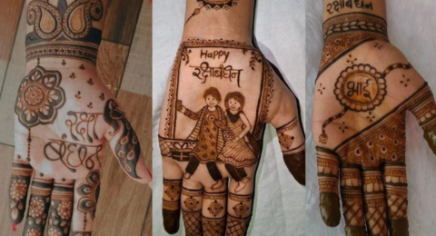 Bhai rakhi mehndi design