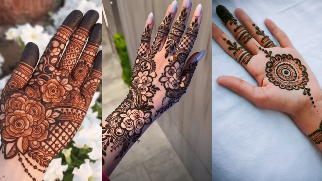 Easy simple flower mehndi design