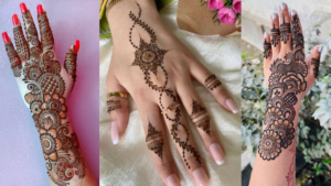Back hand arabic mehndi design