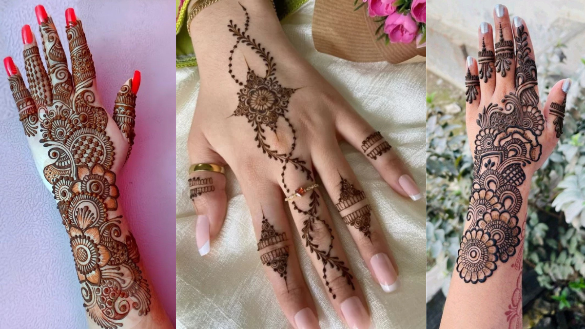 Back hand arabic mehndi design