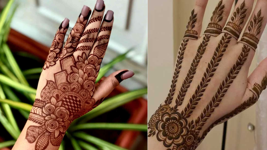 Easy arabic mehndi design back hand