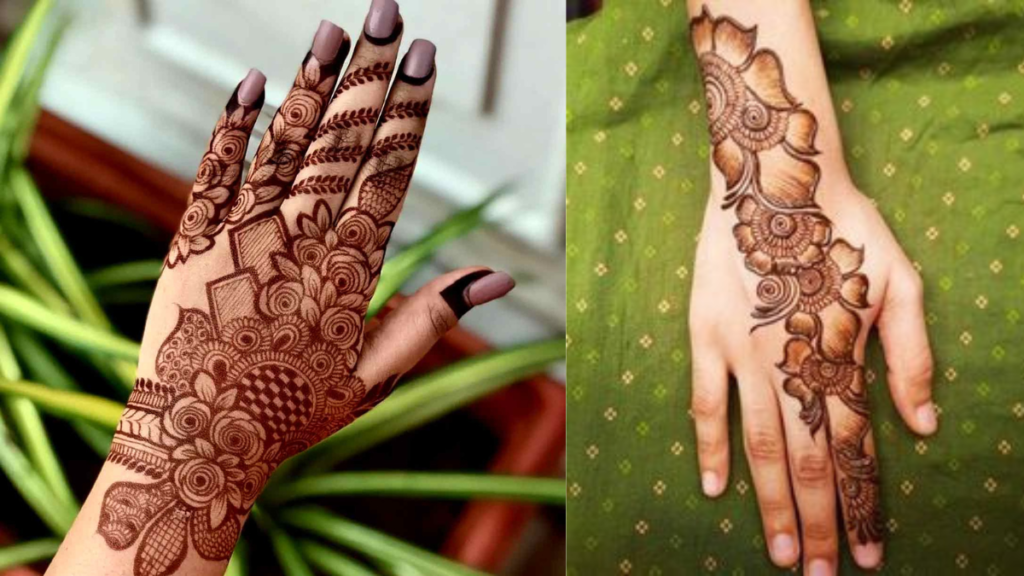 Back hand arabic mehndi design
