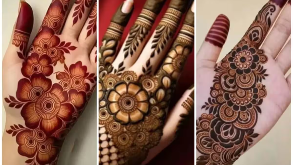 Easy simple flower mehndi design