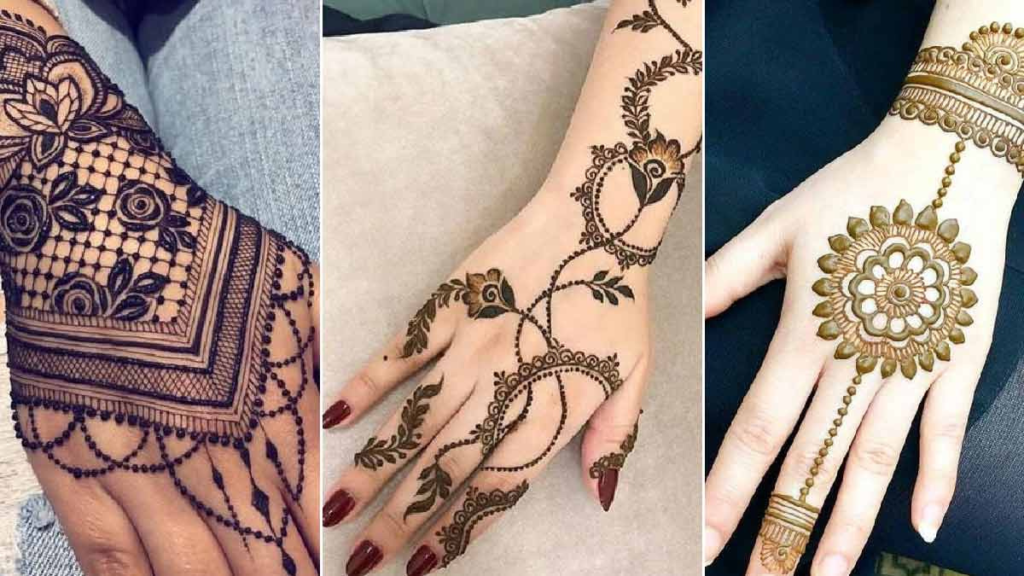 Easy arabic mehndi design back hand