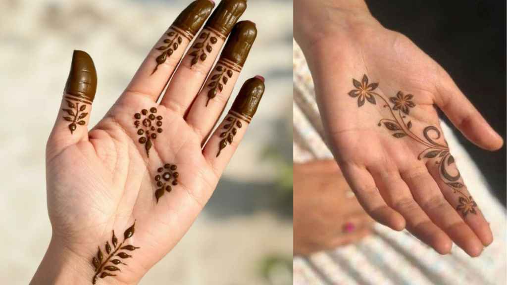 Easy simple flower mehndi design