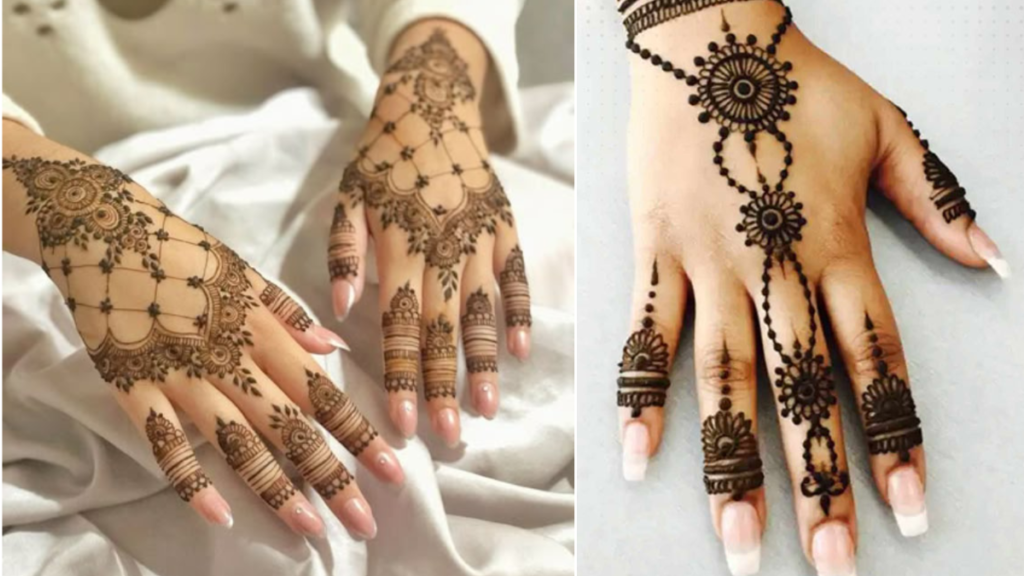 Back hand arabic mehndi design
