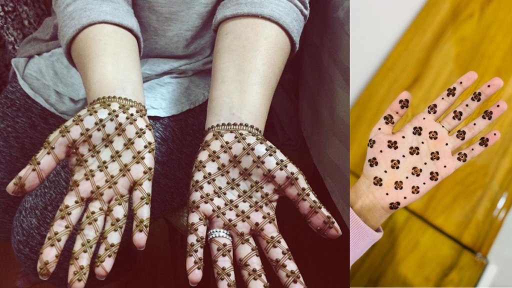 Easy simple flower mehndi design