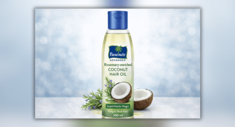 Parachute Advansed Rosemary-enriched Coconut Hair Oil 300ml bottle for long thick hair
