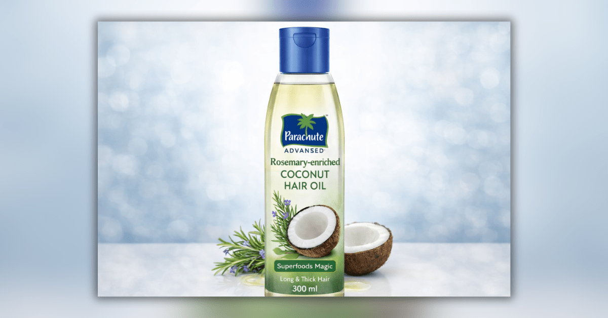 Parachute Advansed Rosemary-enriched Coconut Hair Oil 300ml bottle for long thick hair