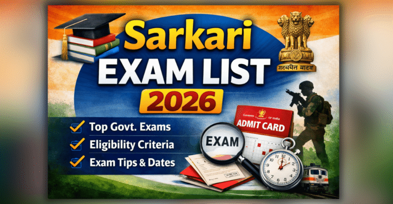 Sarkari Exam List 2026