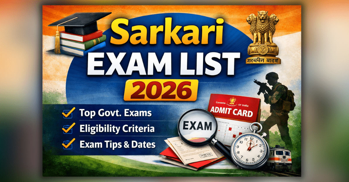 Sarkari Exam List 2026