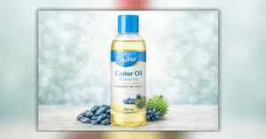 Dabur Castor Arandi Oil bottle for hair growth and skin care
