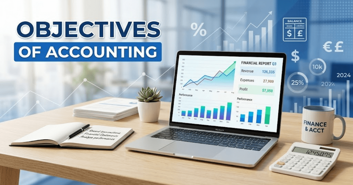 Objectives of Accounting in Hindi chart with examples and explanation