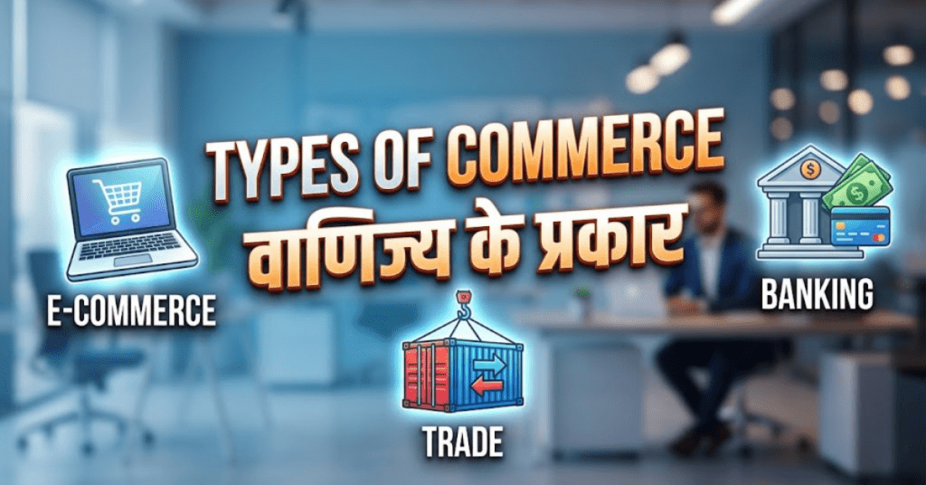 Types of Commerce in Hindi वाणिज्य के प्रकार आसान नोट्स उदाहरण के साथ
