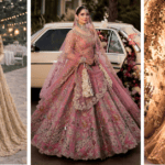 Elegant bridal style featuring a designer lehenga, traditional jewelry, flawless makeup, and a graceful wedding look for brides.