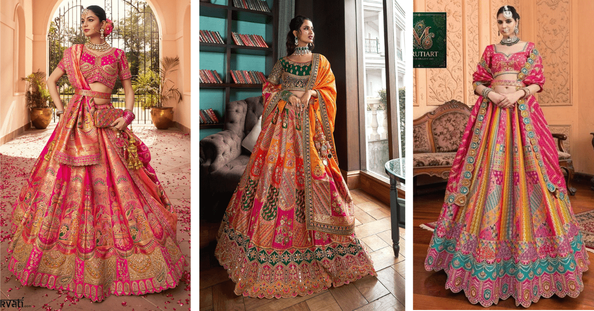 Banarasi Lehenga with traditional zari work, elegant bridal ethnic wear for weddings and festive occasions