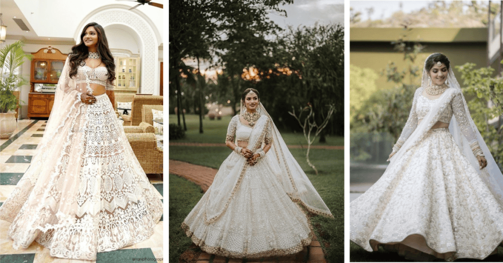 White Lehenga