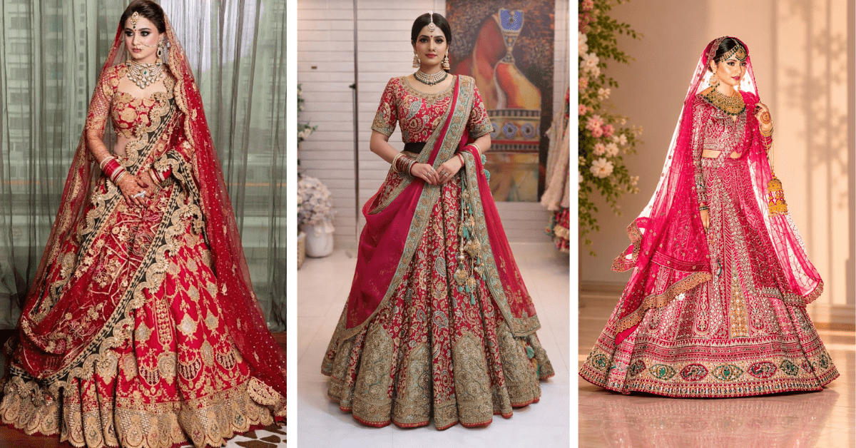 Beautiful bridal photos showcasing an elegant bride in stunning wedding attire and traditional jewelry.