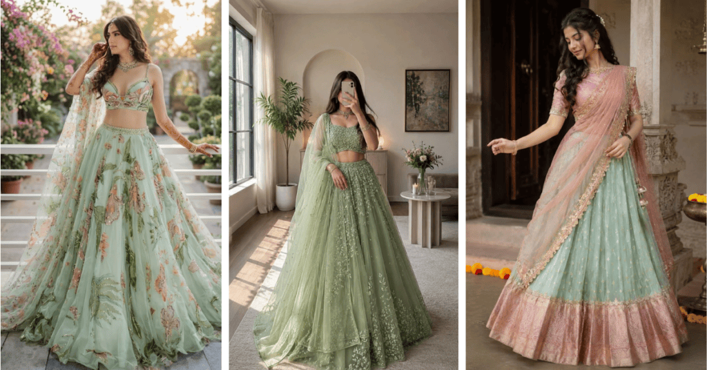 Mint Green Lehenga