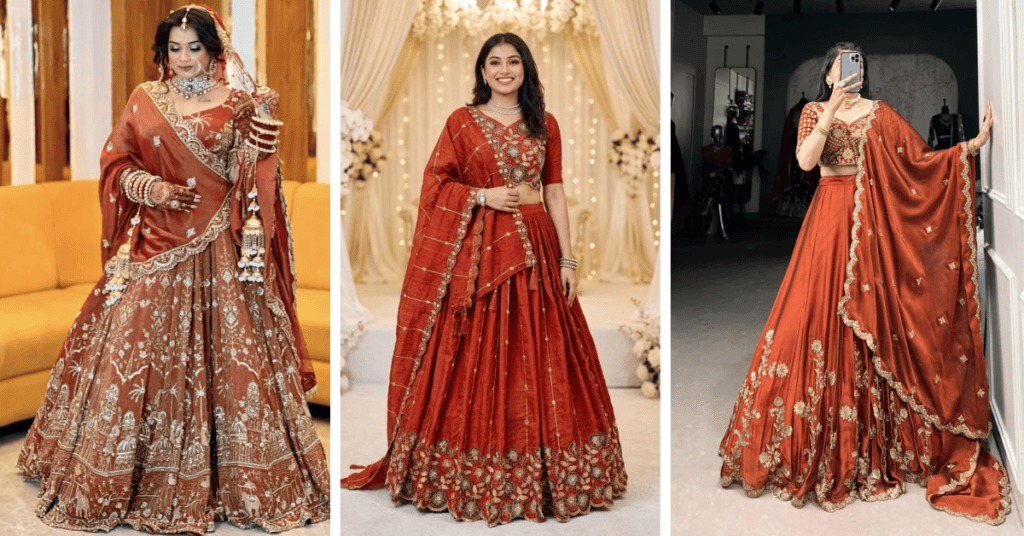 Rust Lehenga
