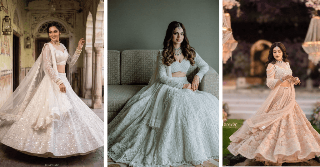 White Lehenga