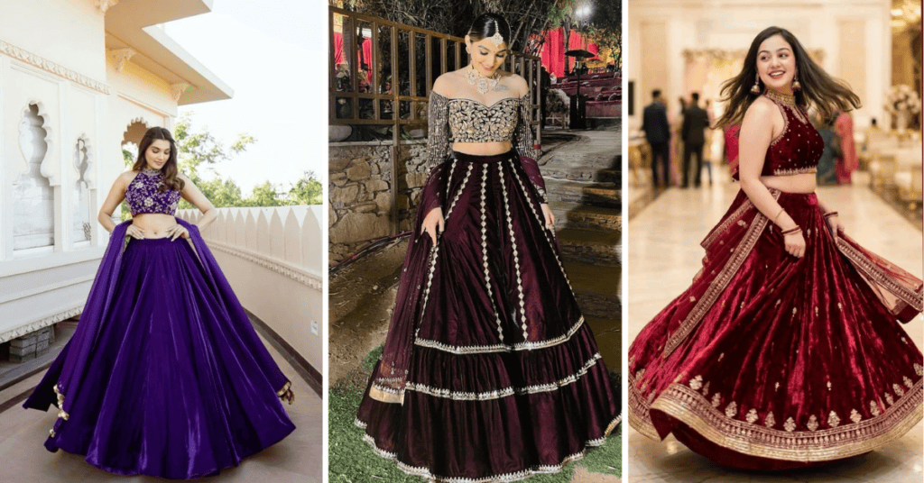 Velvet Lehenga 