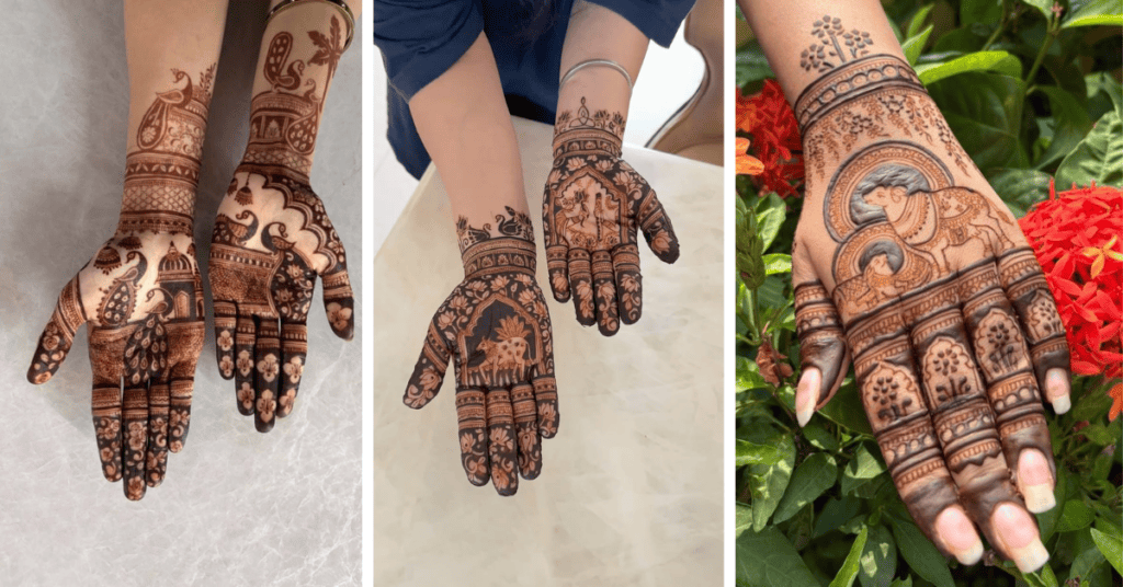 Bengali Peacock Mehndi Design