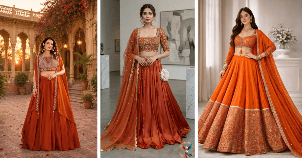 Rust Lehenga
