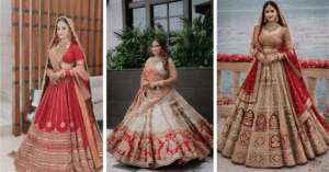 Beautiful Brides in elegant bridal outfits with stunning wedding looks