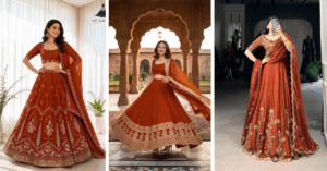 Rust Lehenga
