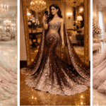 Elegant Fish Cut Lehenga with Floral Tattoo Details