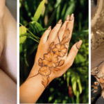 Beautiful Henna Ideas featuring elegant floral and Arabic mehndi patterns for front hand, perfect for weddings, festivals, and special occasions.